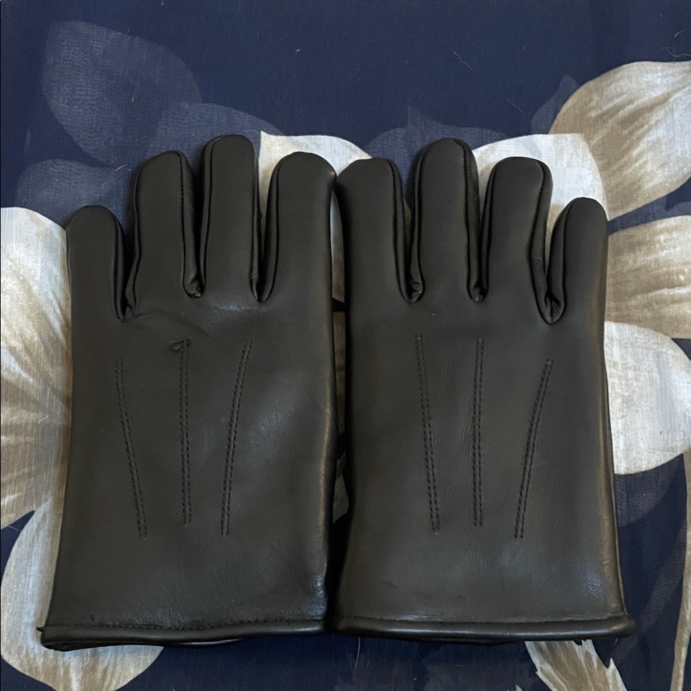 Hakson Men's Black Leather Gloves